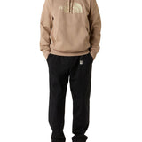 Felpa cappuccio logo drew peak beige