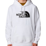 Felpa cappuccio logo drew peak bianco/nero