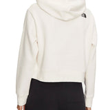 Felpa The North Face donna con cappuccio essential taglio crop panna