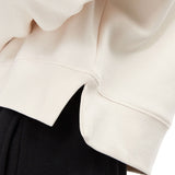 Felpa The North Face donna con cappuccio essential taglio crop panna