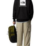 Felpa manica lunga raglan box nero