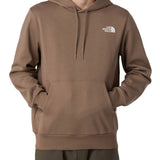 Felpa con cappuccio logo simple dome moka