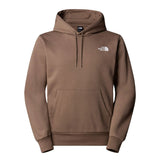 Felpa con cappuccio logo simple dome moka