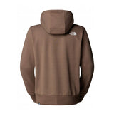 Felpa con cappuccio logo simple dome moka