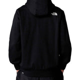 Felpa con zip e cappuccio simple dome nero