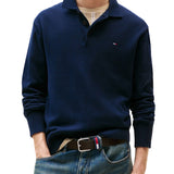 Polo maniche lunghe essential blu