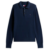 Polo maniche lunghe essential blu