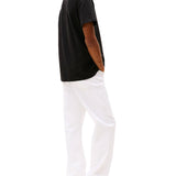 T-shirt maniche corte con badge frontale nero