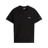 T-shirt maniche corte con badge frontale nero