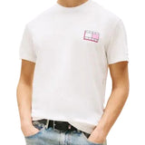 T-shirt maniche corte bandiera logo pop bianco
