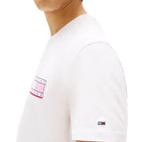 T-shirt maniche corte bandiera logo pop bianco