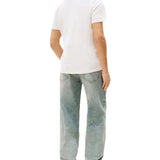 T-shirt maniche corte bandiera logo pop bianco