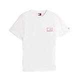 T-shirt maniche corte bandiera logo pop bianco
