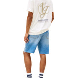 T-shirt maniche corte con tasca e logo bianco