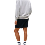 Felpa girocollo con logo frontale grigio