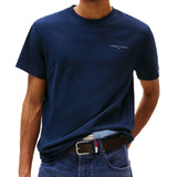 T-shirt maniche corte con logo lettering blu