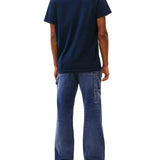T-shirt maniche corte con logo lettering blu