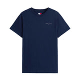T-shirt maniche corte con logo lettering blu