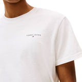 T-shirt maniche corte con logo lettering ecrù