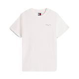 T-shirt maniche corte con logo lettering ecrù