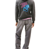 Felpa con cappuccio Novelty con stampa grigio
