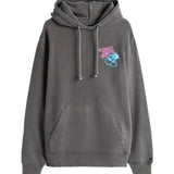Felpa con cappuccio Novelty con stampa grigio