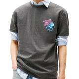 T-shirt maniche corta Novelty con logo nero