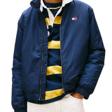 Giubbino zip relaxed fit imbottito idrorepellente blu