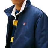 Giubbino zip relaxed fit imbottito idrorepellente blu