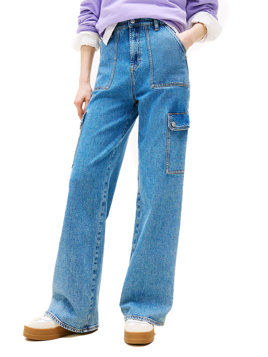 Jeans Claire Cargo denim medio