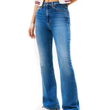 Jeans Sylvia a zampa denim medio