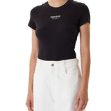 T-shirt maniche corte essential logo frontale nero