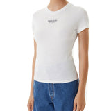 T-shirt maniche corte essential logo frontale bianco