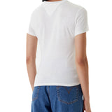T-shirt maniche corte essential logo frontale bianco