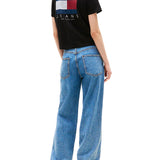 T-shirt maniche corte bandiera posteriore nero