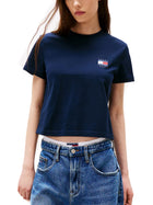 T-shirt maniche corte bandiera posteriore blu