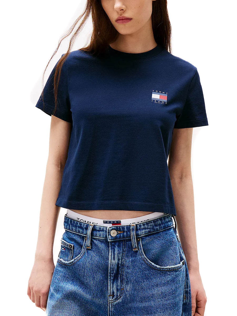 T-shirt maniche corte bandiera posteriore blu