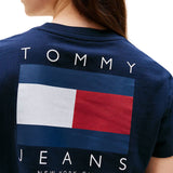 T-shirt maniche corte bandiera posteriore blu