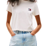 T-shirt maniche corte bandiera posteriore bianco