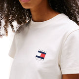 T-shirt maniche corte bandiera posteriore bianco