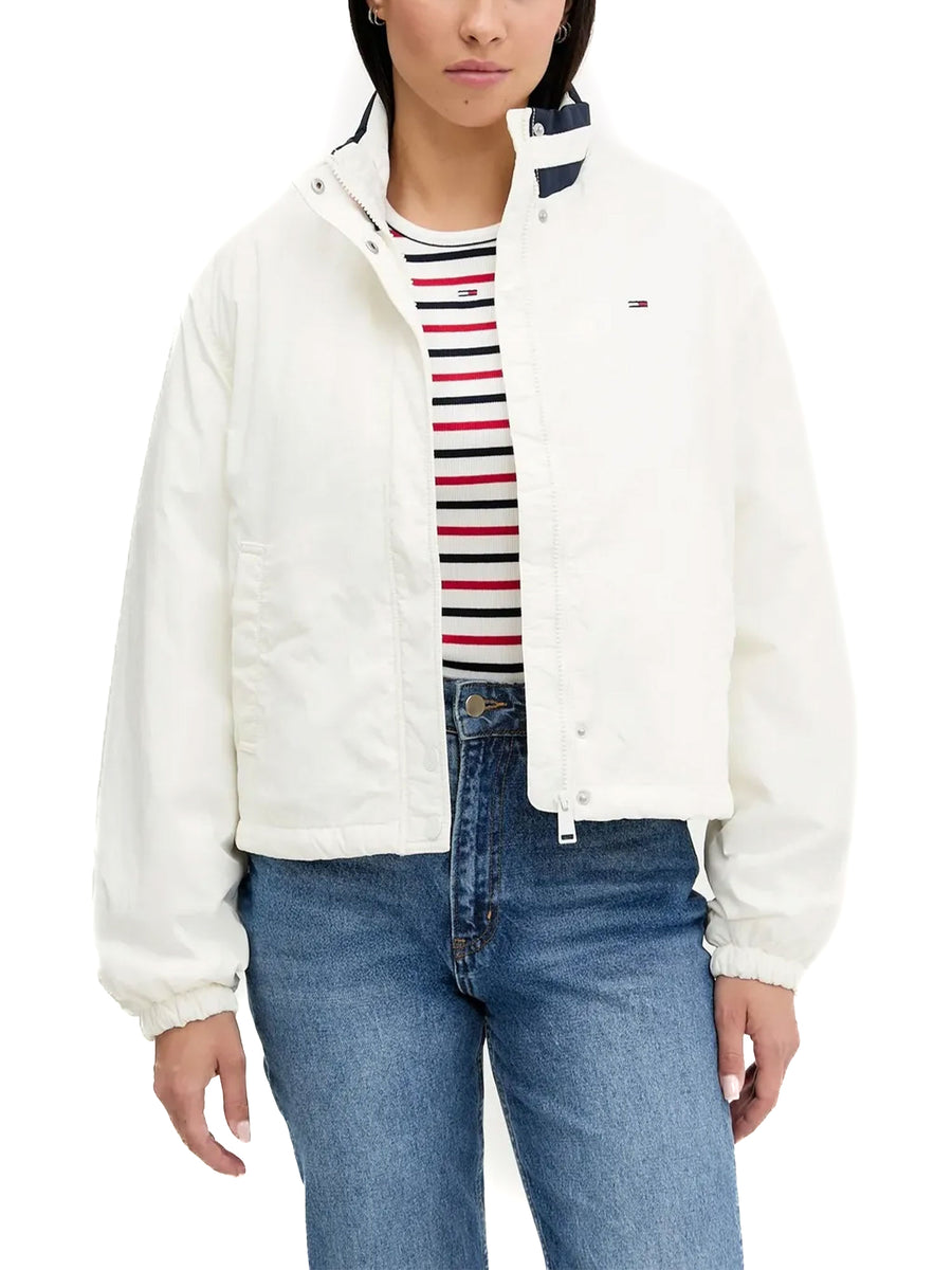 Giubbino zip essential ecru