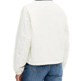 Giubbino zip essential ecru