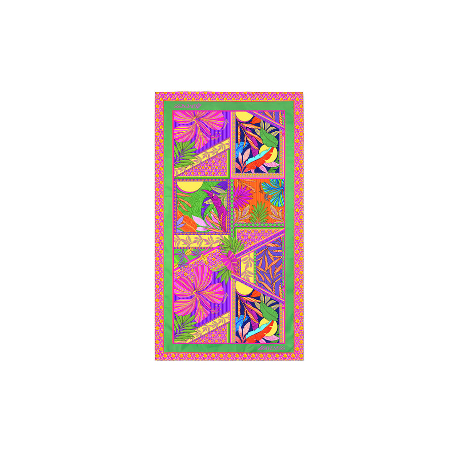 Telo mare 4Giveness donna fantasia pop foulard rosa