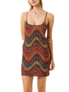Abito copricostume 4Giveness donna corto stampato Kenia