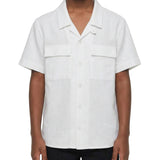Camicia Anthony Morato bambino manica corta Slub linen bianco