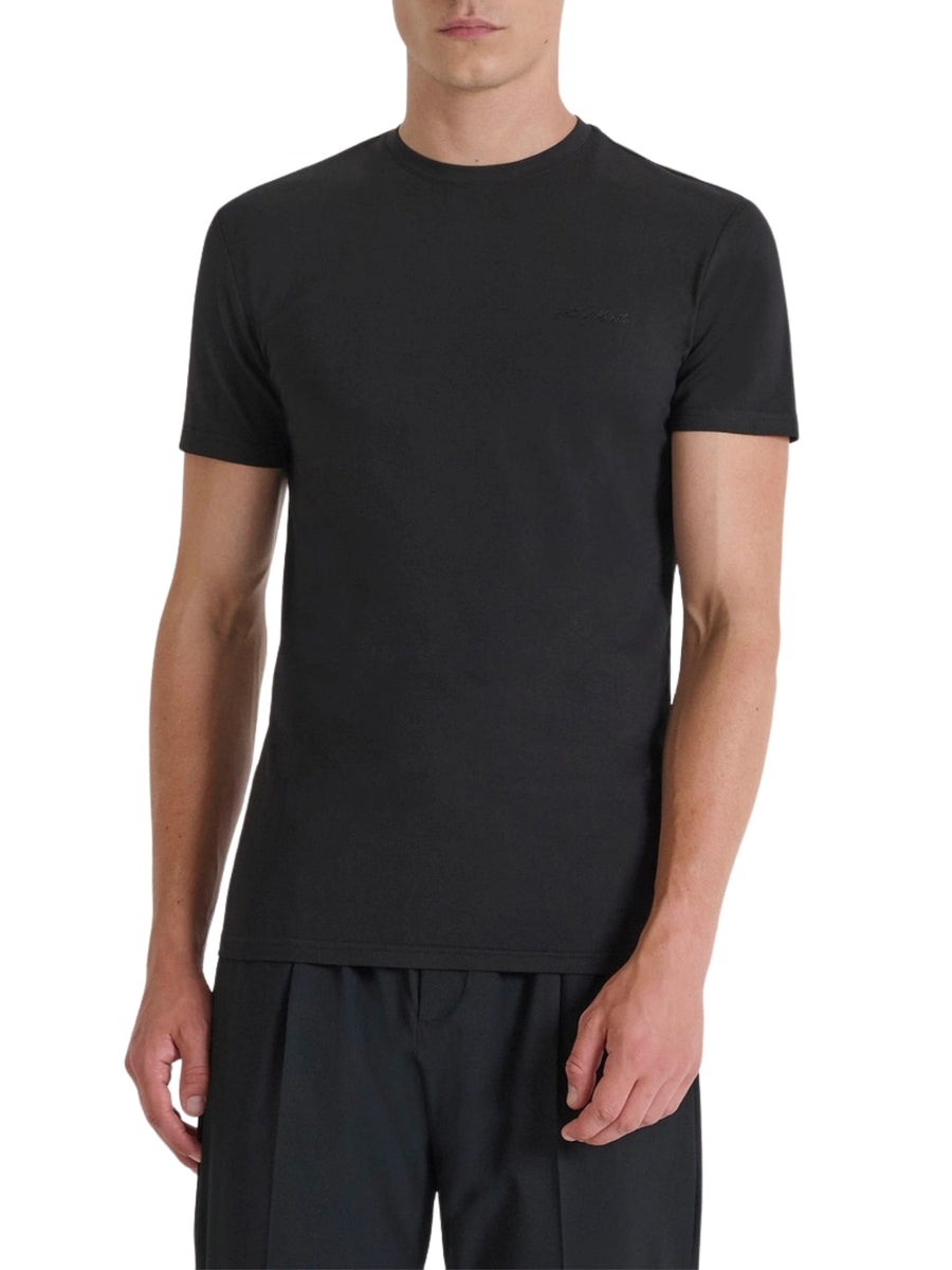 T-shirt con maniche corte modello Modal stretch nero