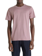 T-shirt con maniche corte modello slim neuter fabric cipria