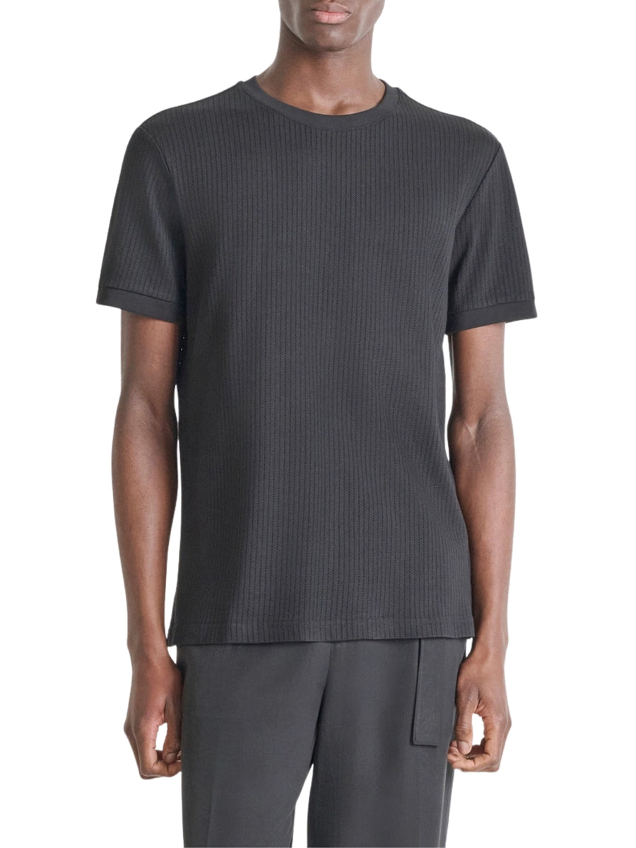 T-shirt con maniche corte modello slim neuter fabric nero