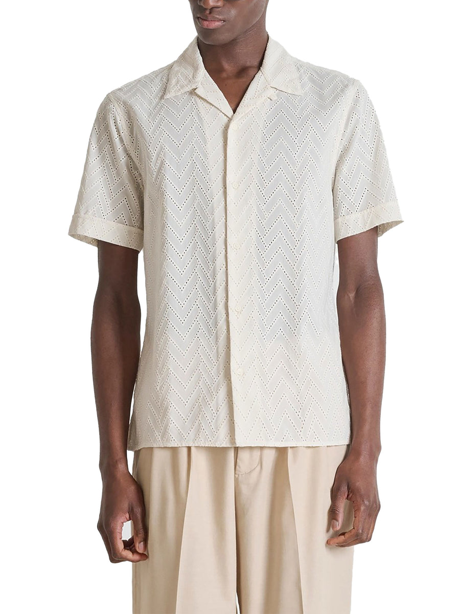 Camicia Anthony Morato uomo manica corta Honolulu relaxed burro