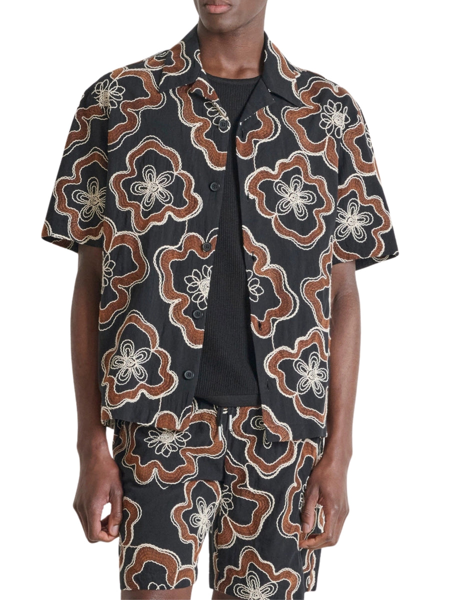 Camicia con maniche corte Antony Morato uomo modello Dover relaxed fantasia